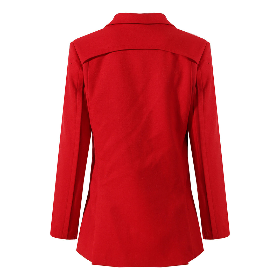 cut-out belted blazer with structured silhouette – SCARLET