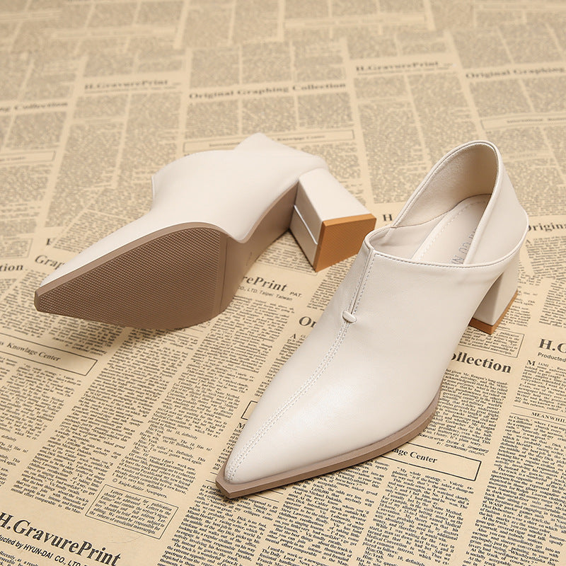 pointed slip-on pumps with block heel – CELINANI