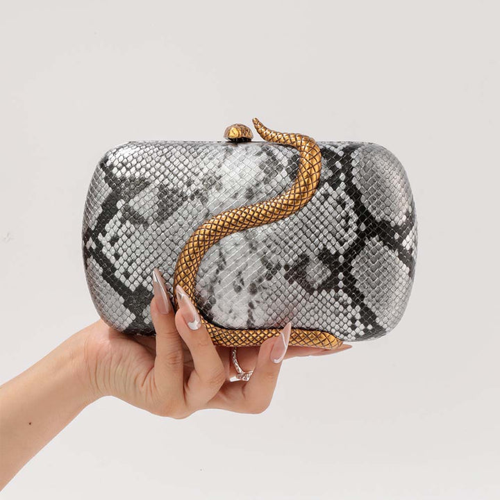 oval clutch with gold snake wrap detail – SERPENTILA