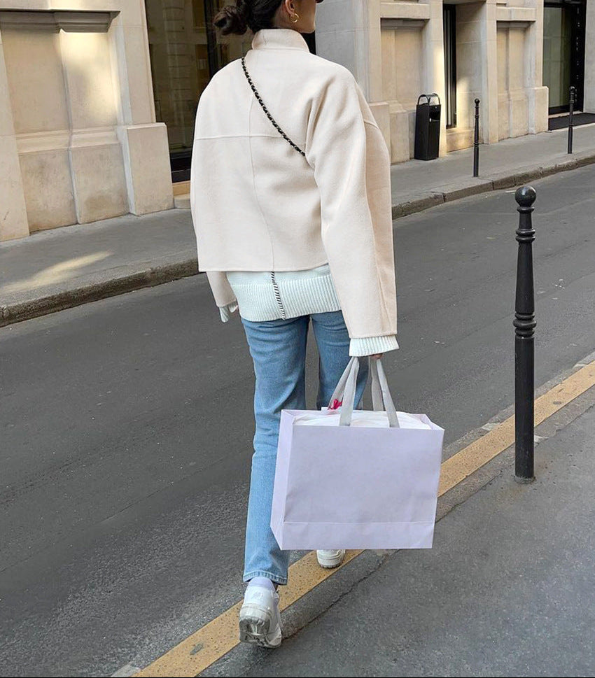 oversized structured coat with clean minimalist lines – ÉLOISE
