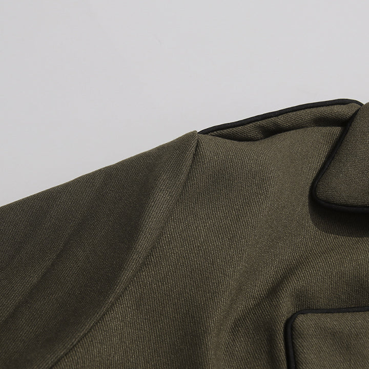 Geplooide top met uitlopende mouwen en maxi-rok set met tailleband – Rosiny 