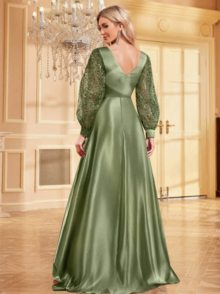 فستان بأكمام منفوخة من الترتر – سيلين