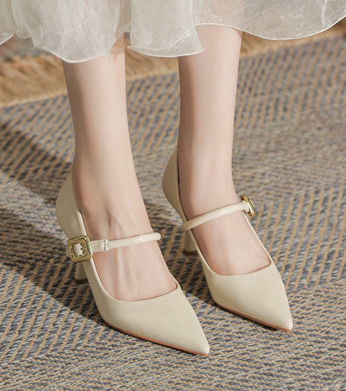 pointed-toe pumps with buckle strap - DARIAXIN