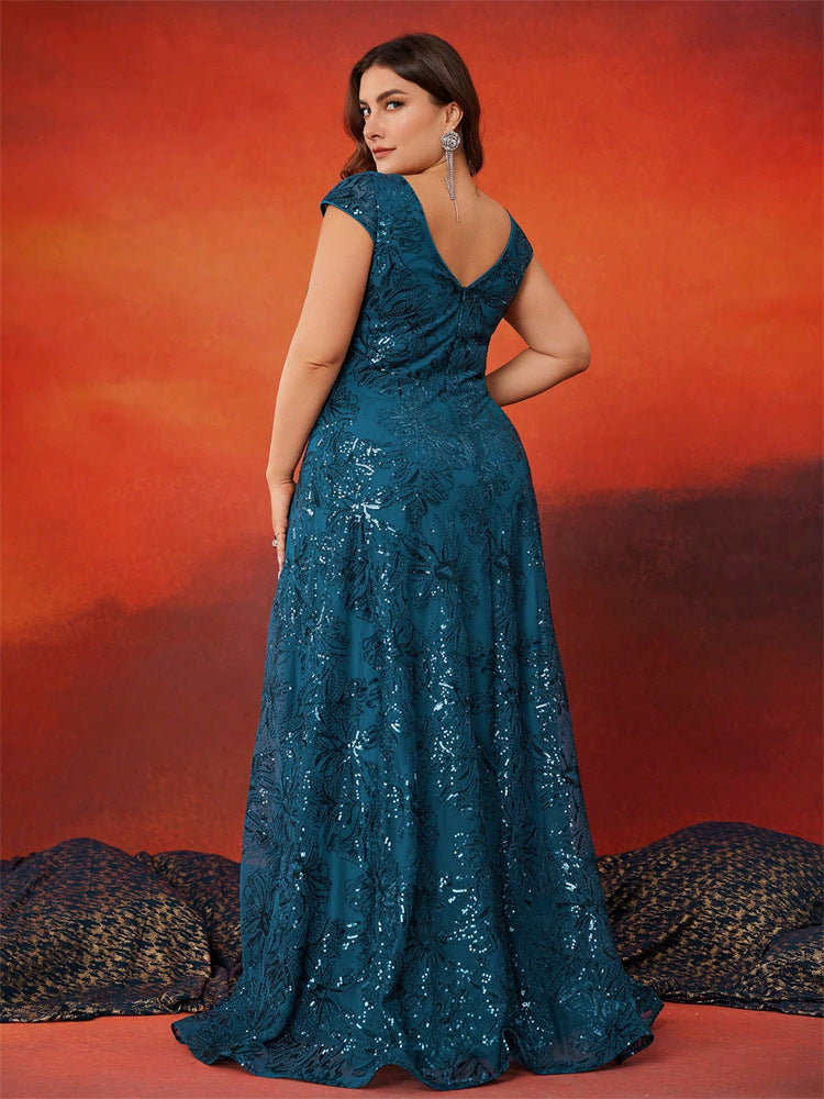 Geplooide top met uitlopende mouwen en maxi-rok set met tailleband – Rosiny 