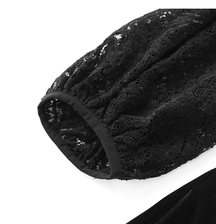 短袖中长连衣裙，配有3D花卉贴花 - BLOOMIQ 