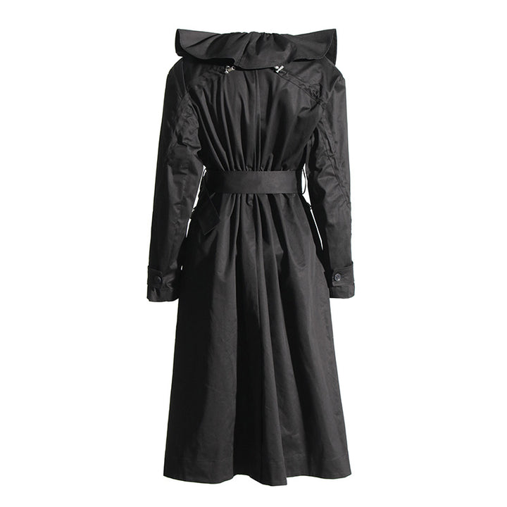 ruffled collar belted trench jacket – MOHAMED