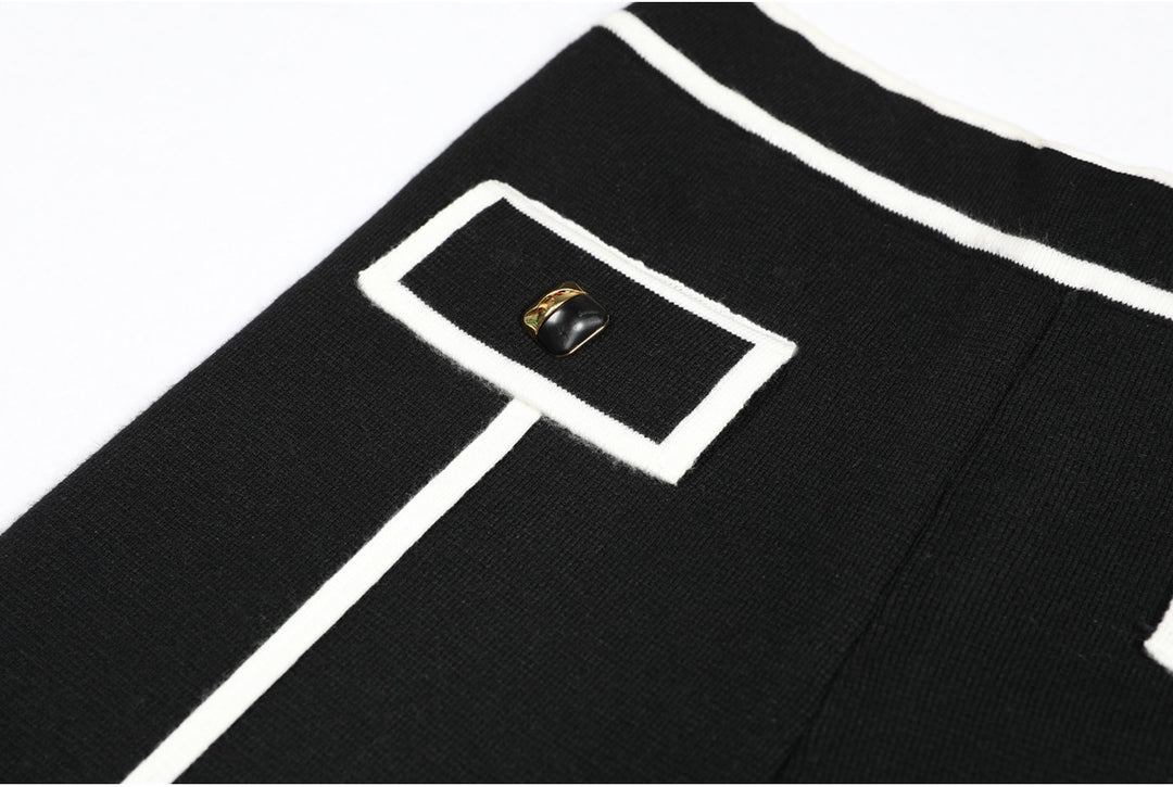 Geplooide top met uitlopende mouwen en maxi-rok set met tailleband – Rosiny 