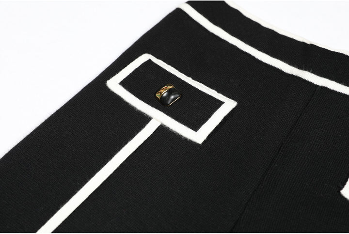 Geplooide top met uitlopende mouwen en maxi-rok set met tailleband – Rosiny 