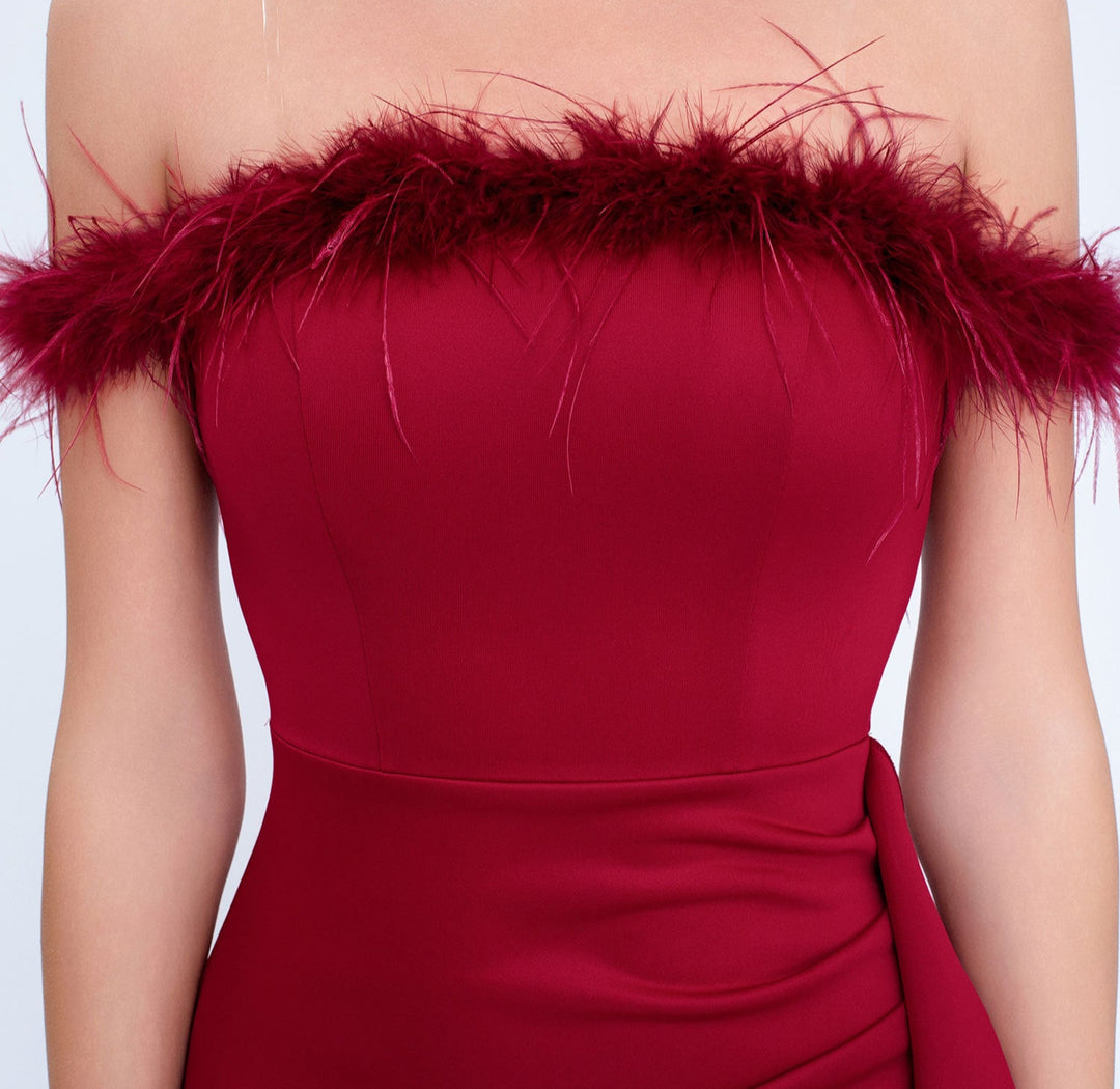 Haut à manches évasées plissées et ensemble jupe longue avec ceinture à la taille – Rosiny 