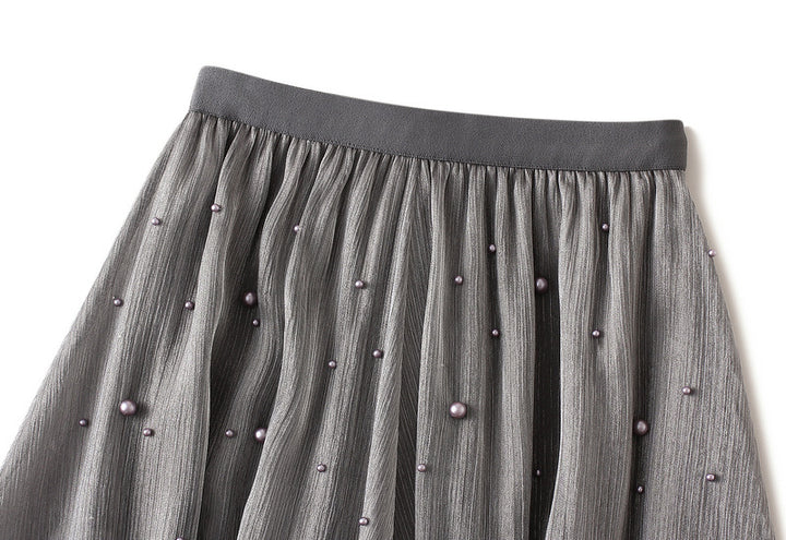 embellished tulle A-line midi skirt – MOONLIT