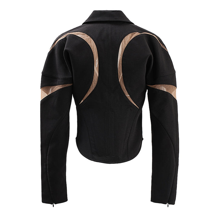 tailored jacket with sheer cutout panels – VEGADI