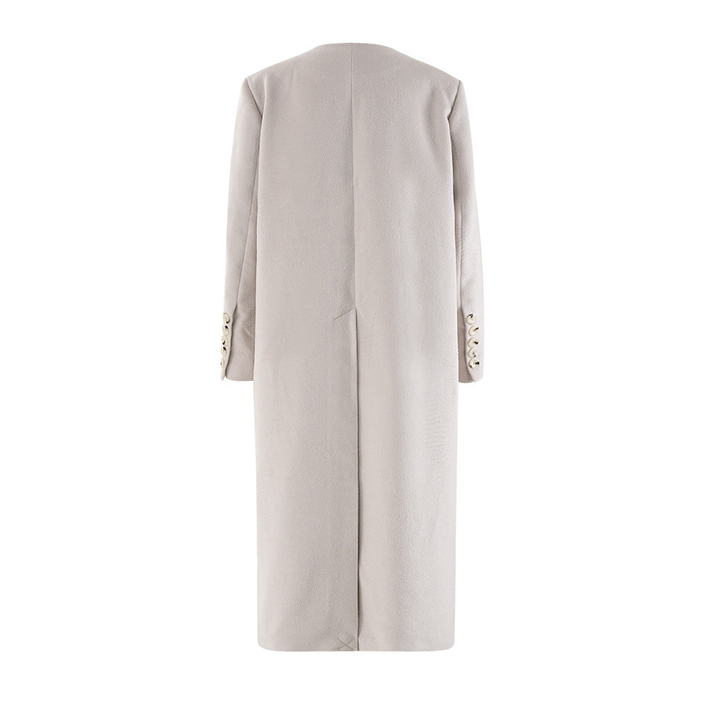 asymmetric wrap midi coat with cape shoulder – IVORYA