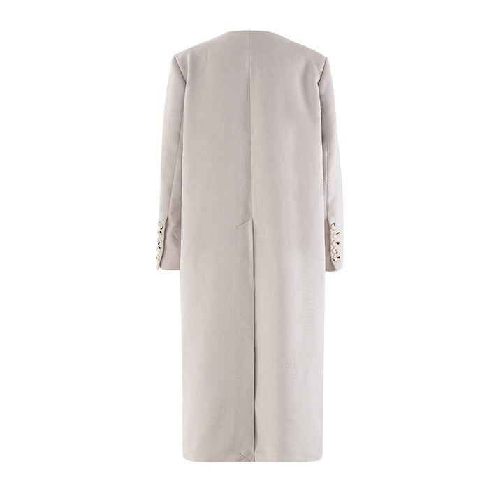 asymmetric wrap midi coat with cape shoulder – IVORYA