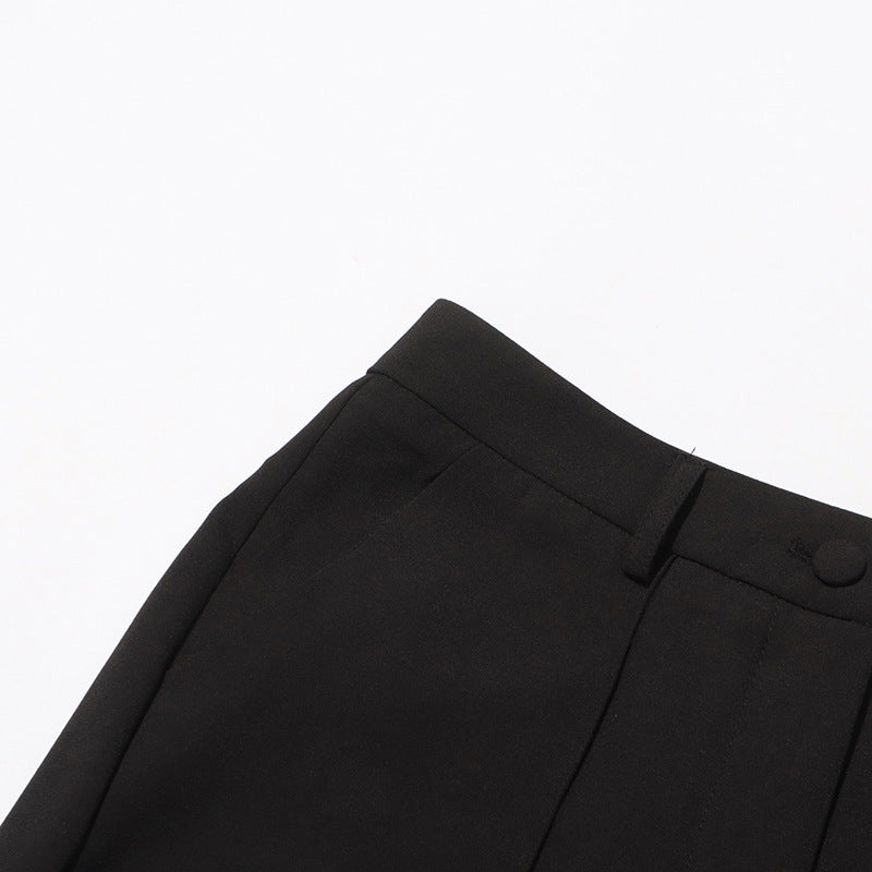 Geplooide top met uitlopende mouwen en maxi-rok set met tailleband – Rosiny 