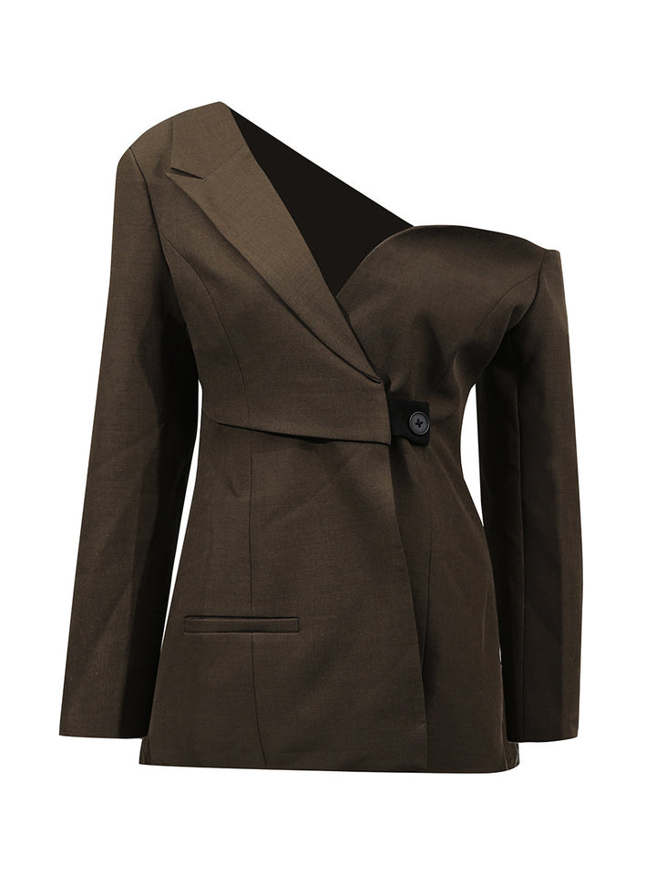 Plissiertes Oberteil mit ausgestellten Ärmeln und Maxirock-Set mit Taillengürtel – Rosiny 