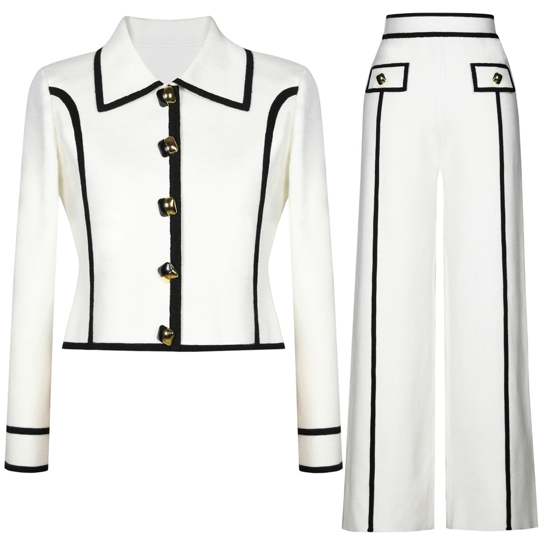 Geplooide top met uitlopende mouwen en maxi-rok set met tailleband – Rosiny 