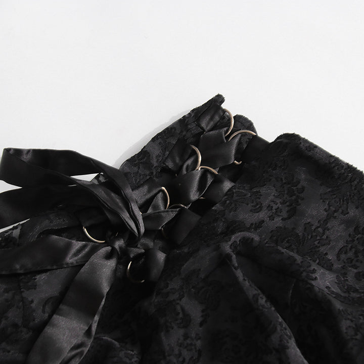 كورسيه دانتيل وتنورة غير متساوية الأطراف مع ربطة شريطية - سيرافينا