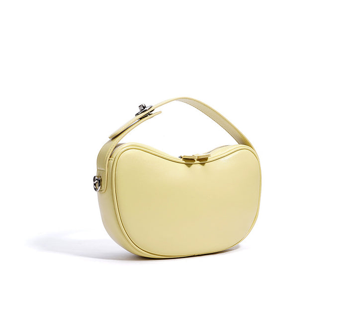 编织藤条手提包，配有双层皮革手柄 – LÉONIE 