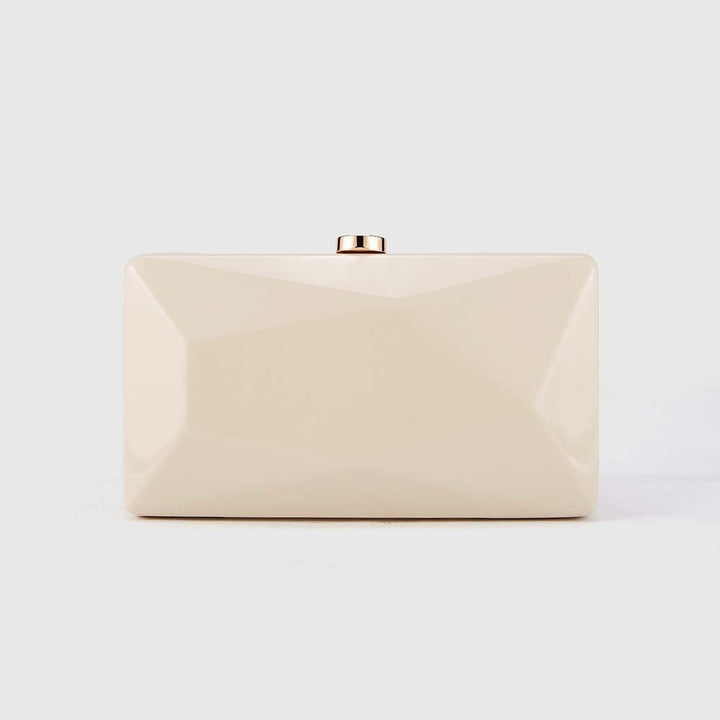 Geometric black clutch with faceted design – ONYX