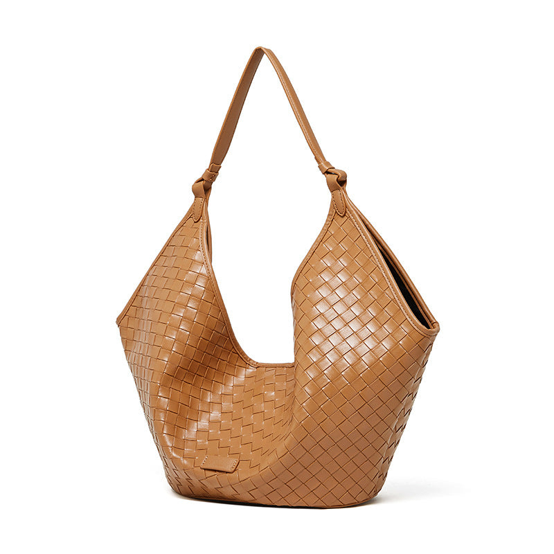 woven leather hobo bag with soft slouch silhouette – LUCIA