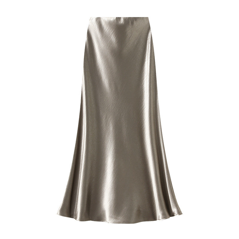 glossy satin mermaid maxi skirt – MIRABEL