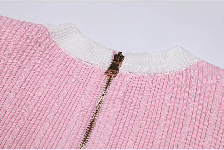 Haut à manches évasées plissées et ensemble jupe longue avec ceinture à la taille – Rosiny 