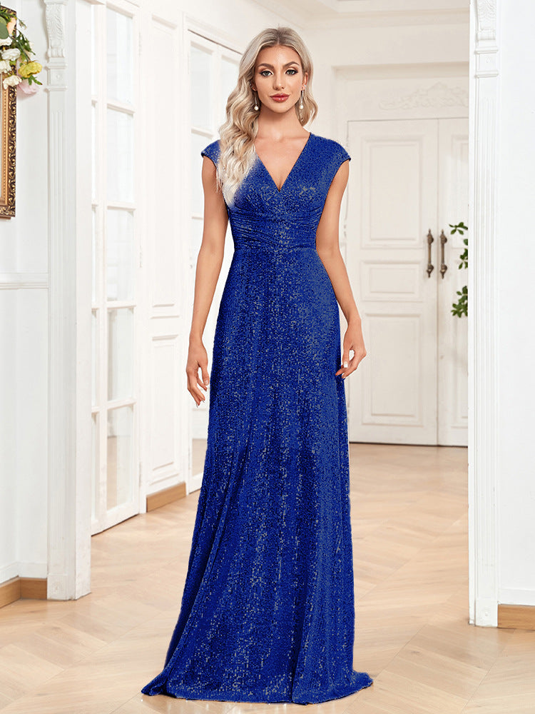ap-sleeve sequin evening gown – ELYSIA