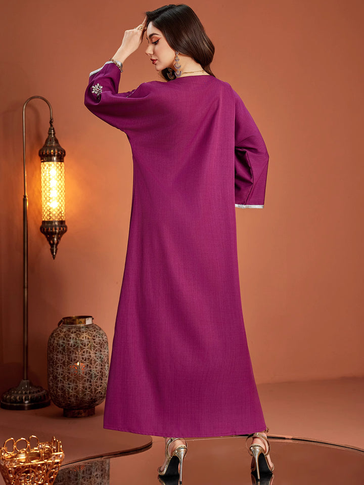 定制喇叭套装，配缎面泡泡袖 - VALENCIA 