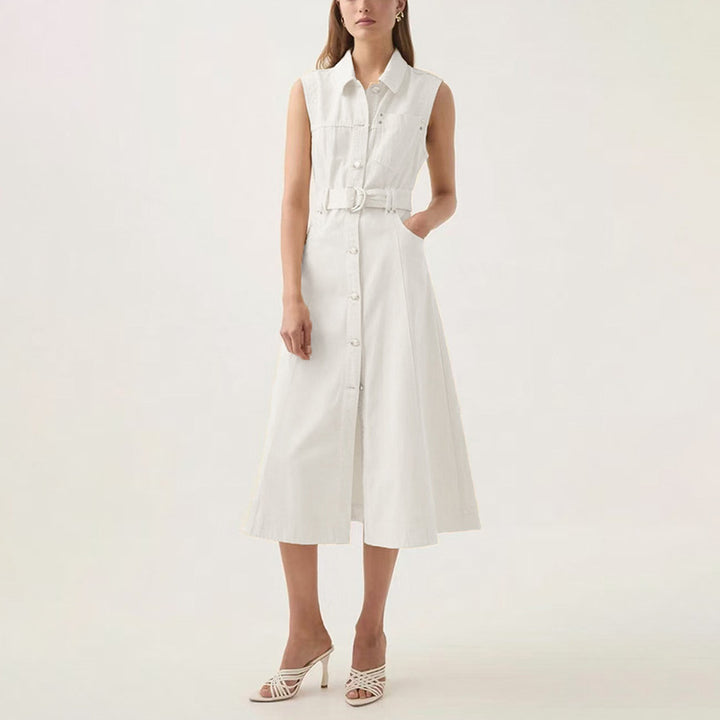 Geplooide top met uitlopende mouwen en maxi-rok set met tailleband – Rosiny 