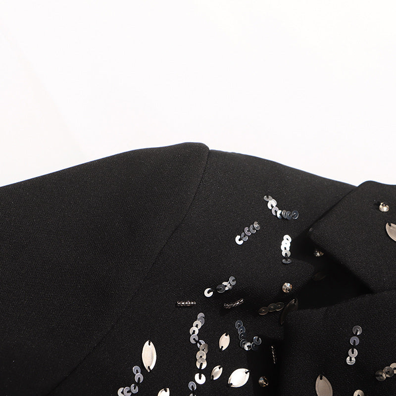 embellished tailored blazer with sequin details – ASTRID