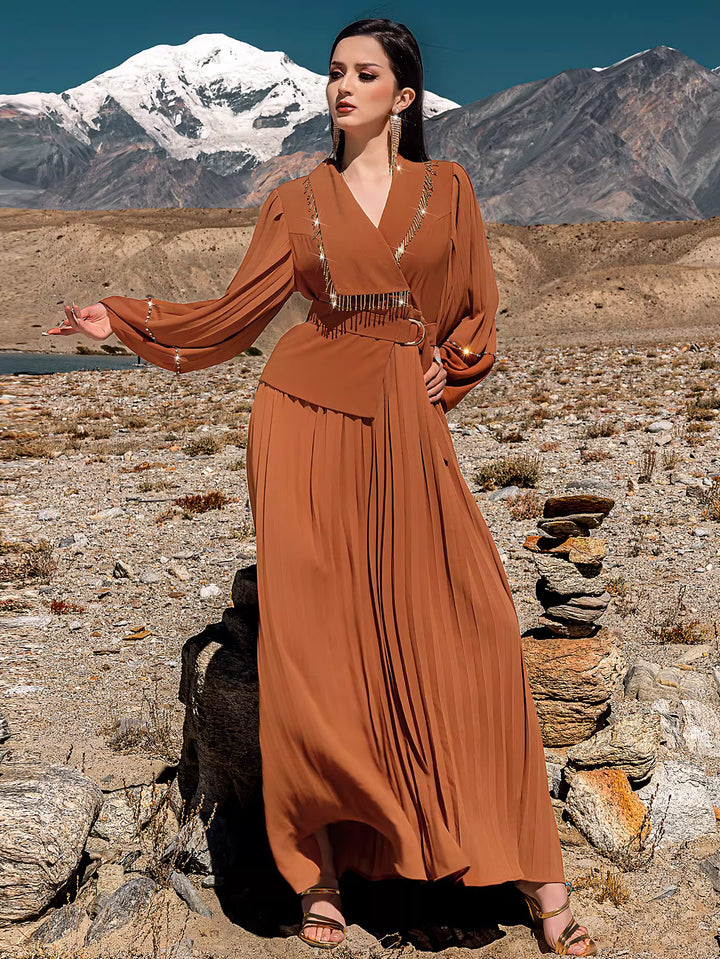 Short-Sleeve Minimalist Maxi Dress – SERENA