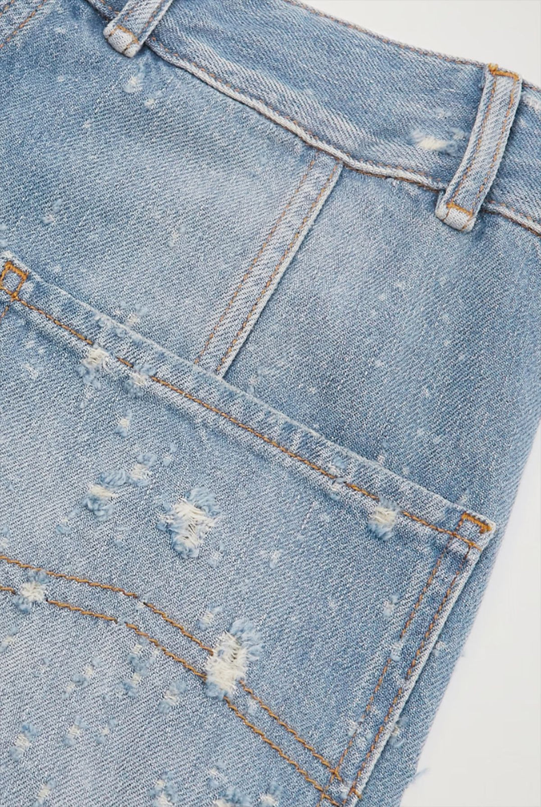 op maat gemaakte flare-pak met satijnen pofmouwen – VALENCIA 