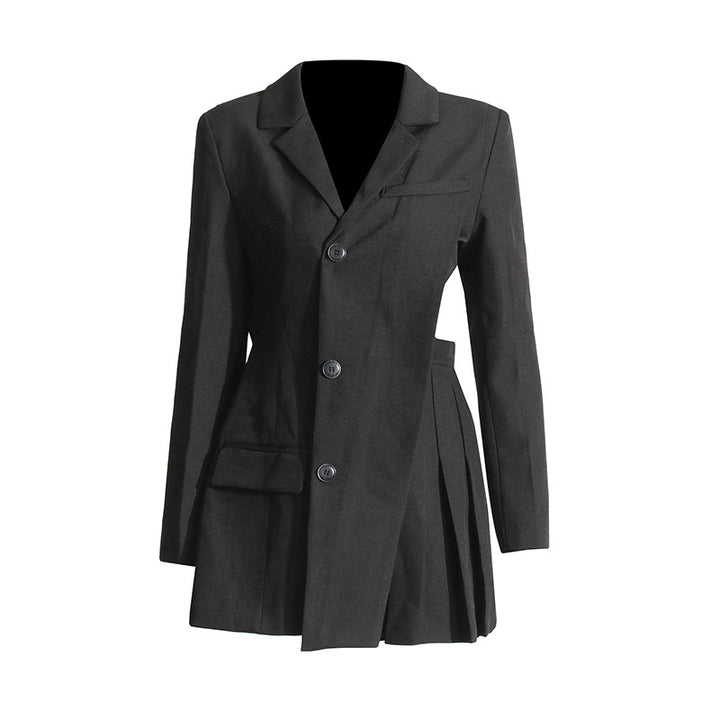 tailored blazer mini dress with side cut-out pleats – NOIRÉ