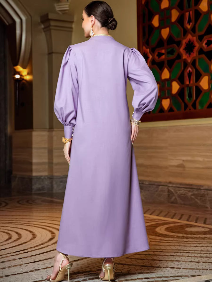 Elegant One-Size Long Sleeve Maxi Dress – NORELLA