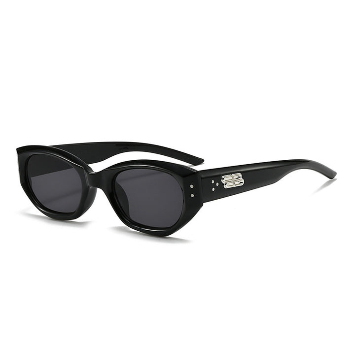 oversized square-frame sunglasses with bold temples - NOVAZKU
