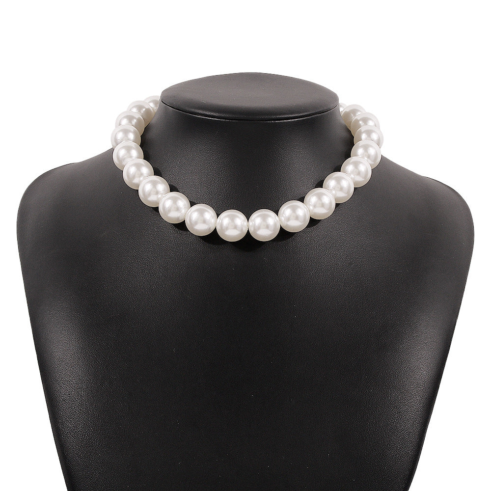 multi-strand faux pearl choker necklace - AURELIABA