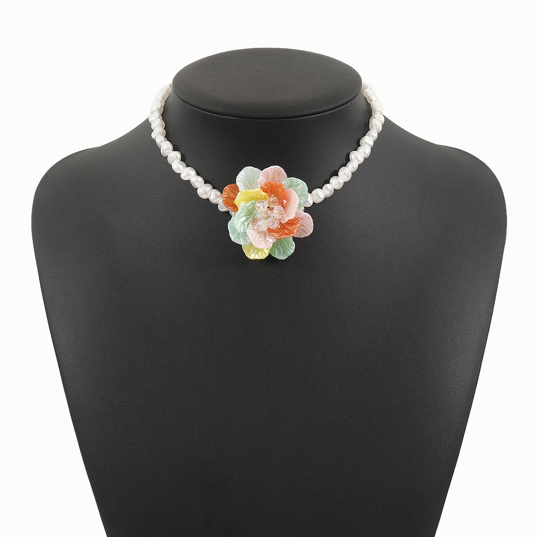 veelkleurige ketting met emaille zee bedels - CORALIA 