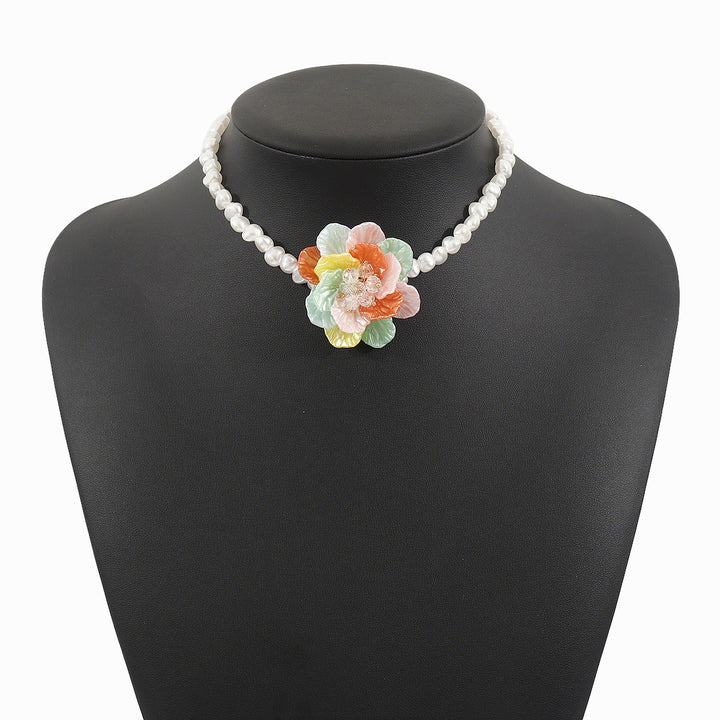 veelkleurige ketting met emaille zee bedels - CORALIA 