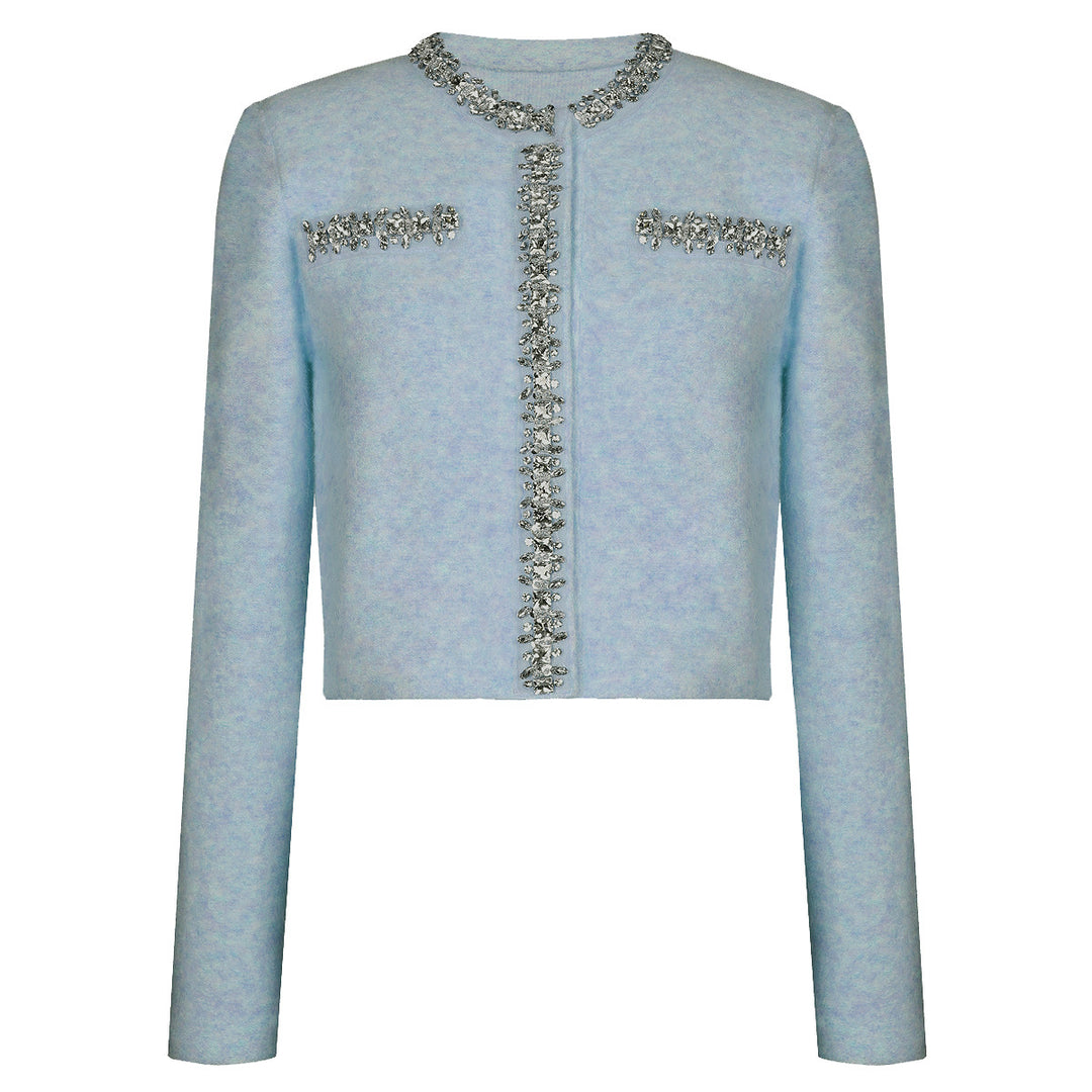 褶皱喇叭袖上衣和高腰裙套装，配腰带 – Rosiny 