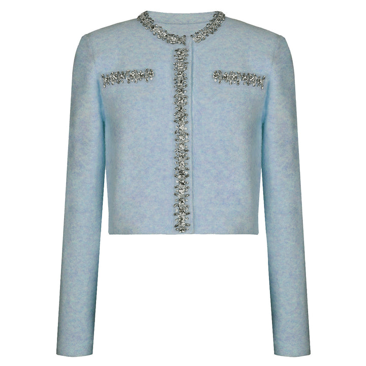 褶皱喇叭袖上衣和高腰裙套装，配腰带 – Rosiny 