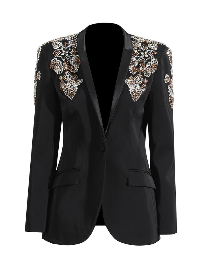 بليزر مصمم خصيصًا بأكتاف مطرزة بالكريستال - فيرونا