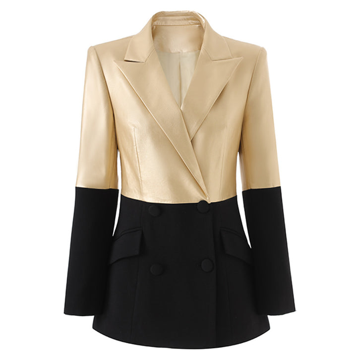 two-tone tailored blazer with satin finish – MARISE