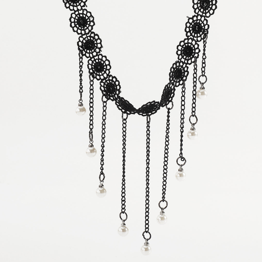 多彩链项链，带有珐琅海洋饰物 - CORALIA 