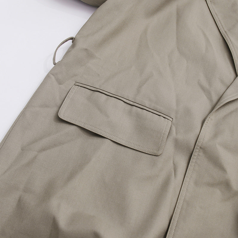 tailored wrap trench dress with belted waist – SANDRA