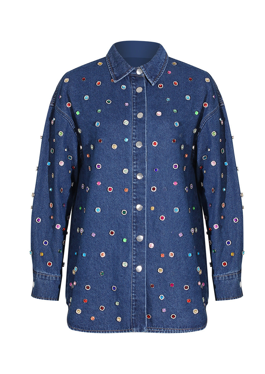 denim set with multicolor crystal embellishments – AURORA