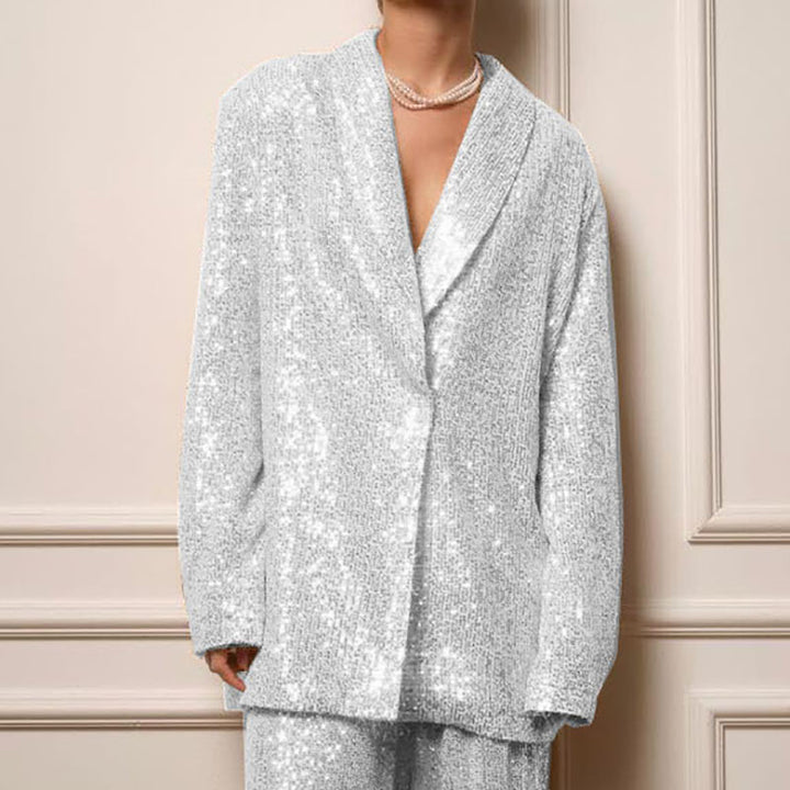 sequined oversized blazer suit – GURORA