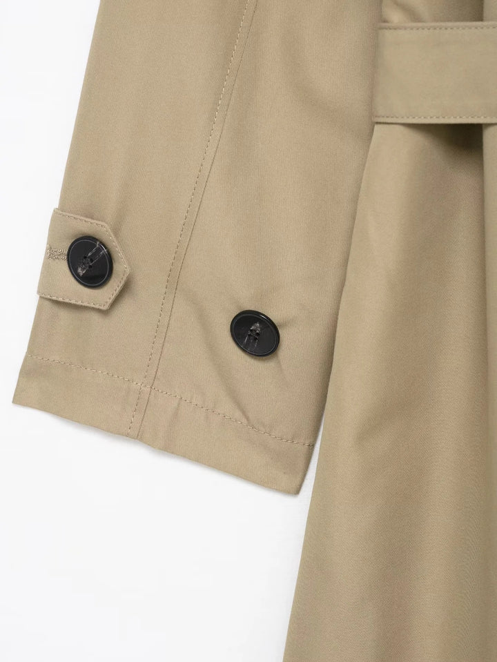 معطف ترنش مزدوج الصدر مزود بحزام – أورورا