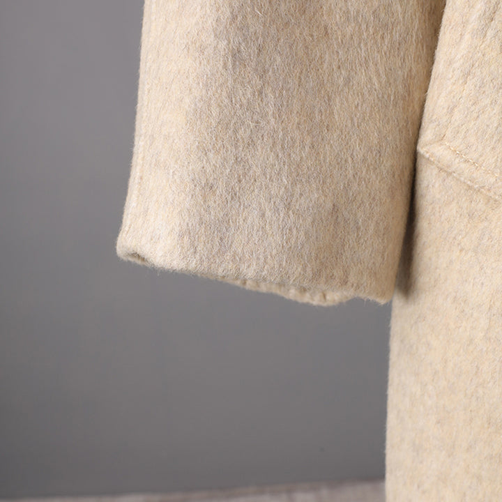 belted wool wrap coat with oversized silhouette – NELAVA