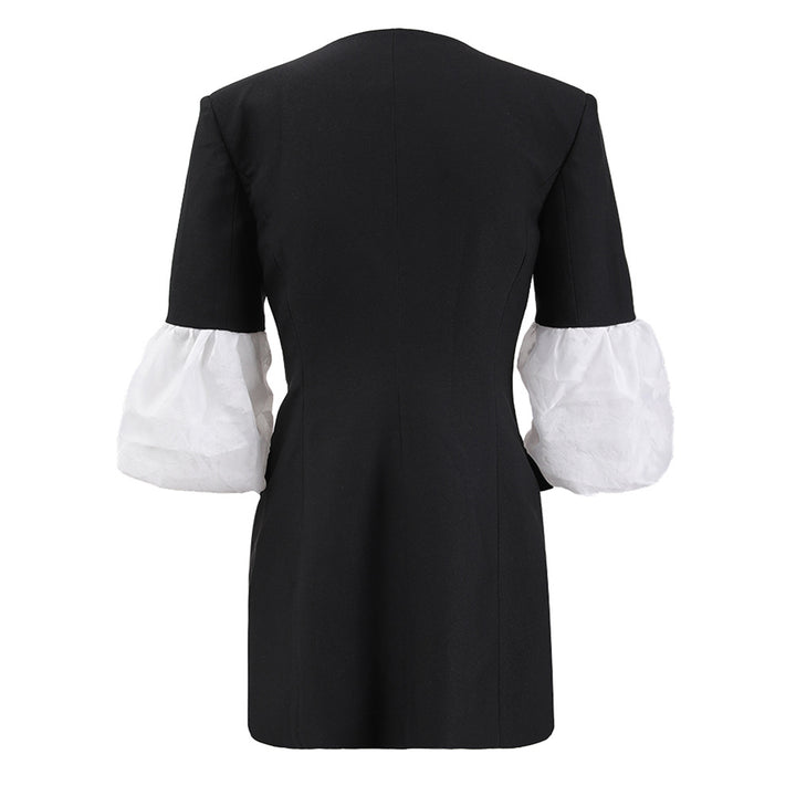 Blazer mini dress with contrast puff sleeves – NOVAQR