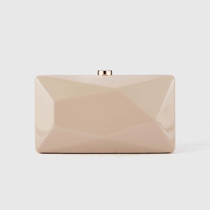 Geometric black clutch with faceted design – ONYX